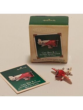RETRO HALLMARK Keepsake Gee Bee R-1 Super Sportster Sky's the Limit MINIATURE